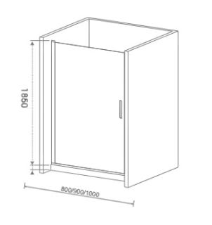 Душевая дверь в нишу Good Door Pandora DR80 стекло прозрачное